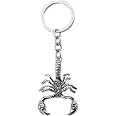 Leadigol Fashion Retro Metal Scorpion Shape Keychain, Personality Punk Pendant Key Chain Bag Pendant Car Keyring Jewelry Accessory For Women and Men