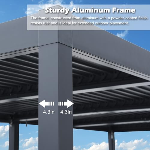 Goldshire 10'x13' Aluminum Louvered Pergola Review: Hardtop Gazebo With Adjustable Roof image 17