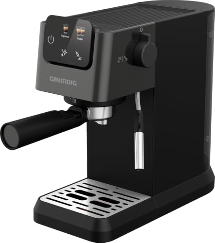 Grundig - KSM 4330 Siebträgermaschine - 1628 W - 15 Bar Pumpendruck - Espressoautomat mit Touch-Display - Milchaufschäumdüse - Tassenwärmer - 1,1L Was