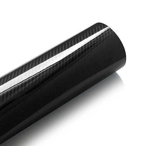Karlor 5D Carbon Fiber Vinyl Car Wrap Film 5ft x 1ft Interior DIY Bubble Free Air Release High Glossy Black 12 Inch x 60 Inch - Thumbnail 2