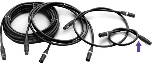 ARRI 1.6' 3-Pin XLR Female to 3-Pin XLR Male DC Power Cable for SkyPanel Lights
