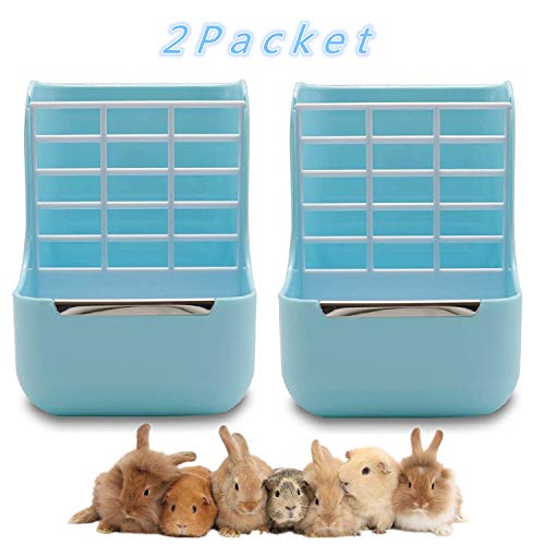 Okayhome Rabbit Feeder Hanging Rabbit Food Bowl Hay Food Bin