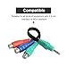 QUEENTI RCA Component Video Cable, 3.5mm Stereo Male to 3 RCA Female RGB Adapter CBF Signal Cable for Samsung, LG LED TV
