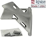 Heavy Duty 2-Position House Mounted Flagpole Bracket for 1.25" Dia. Pole - MADE IN USA