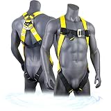 KwikSafety (Charlotte, NC) TORNADO 1D Fall Protection Full Body Safety Harness | OSHA ANSI Industrial Roofing Tool Personal Protection Equipment | Construction Carpenter Scaffolding Contractor