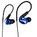 Adorer Sports Headphones RX6 Wired Earphones with Microphone and Memory Earhook, Running Earbuds for iPhone, iPad, Samsung, Smartphone, MP3 Player and more - Blue