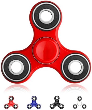 Finger Spinner Help Attention Focusing Durable ABS Construction NON 3D Printed Version 360 Rotation Tri-Spinner Toy Stress Reducer (Red)