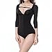 Shymay Women's Arm Compression Bodysuit Seamless Firm Control Butt Lift Body Shaper, Black, XX-Large