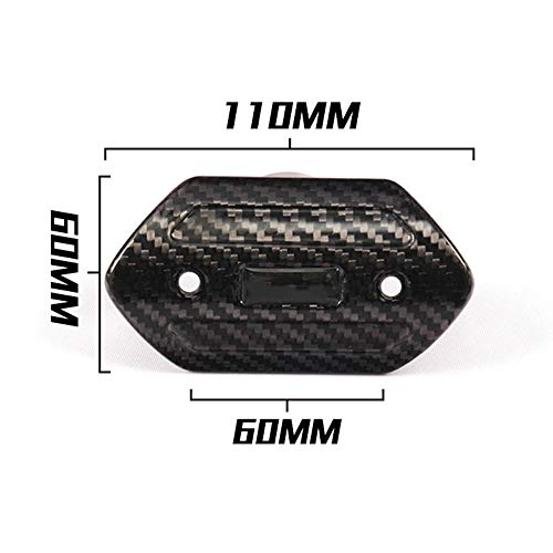 MGOD Motorcycle Exhaust Heat Shield Carbon Fiber Muffler Cap Protector (HS-01)