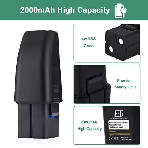 3 Sweeper+Battery+Replacemet+Compatible+Upgraded