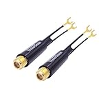 Fancasee (2 Pack Gold Plated) 75 Ohm to 300 Ohm UHF/VHF/FM Matching Transformer Converter Adapter with F Type Female Coax Coaxial Connector Plug Jack for Cable Wire Antenna TV
