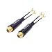Fancasee (2 Pack Gold Plated) 75 Ohm to 300 Ohm UHF/VHF/FM Matching Transformer Converter Adapter with F Type Female Coax Coaxial Connector Plug Jack for Cable Wire Antenna TV