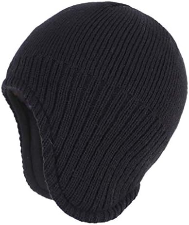 DPC Men's Skully Shape Helmet Beanie Knit Hat Black at Amazon