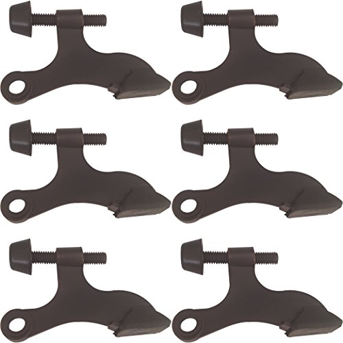 Hinge Pin Door Stops Oil Rubbed Bronze With Rubber Tips GUARANTEED FOR LIFE (Pack of 6) - Cache Hardware