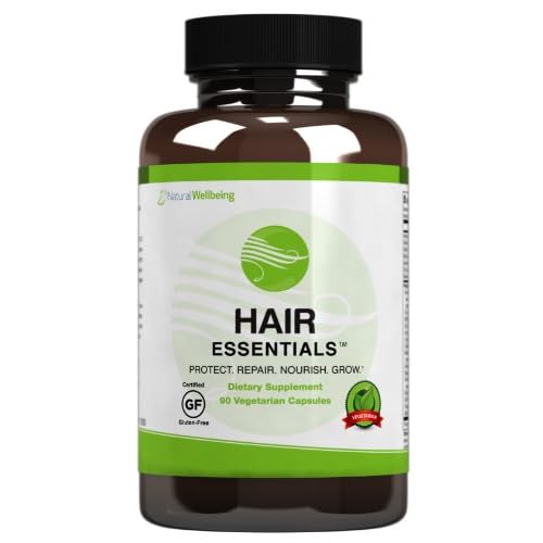 Hair Essentials - Natural Hair Growth Supplement with Herbs and Vitamins for Women & Men - DHT Blocker - Daily... image