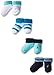 Nautica Baby Boys' 4 Pack Assorted Booties, Aqua, 0-6 Months