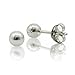 IcedTime 14k White Gold Ball Earrings Size 2, 3, 4, 5, 6, 7, 8, 9,10 MM (3mm, White)
