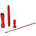 Soprano Descant Recorder 8 Hole-3 Piece Kids Crystal Music Flute w/ Cleaning Rod Bag Instruction Red