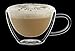 Luigi Bormioli Thermic Glass 13 oz Cappuccino Mug (Set Of 2) : Double Wall Borosilicate Glass, Handmade, Thermal Shock Resistant, Microwave & Dishwasher Safe, Fine Quality