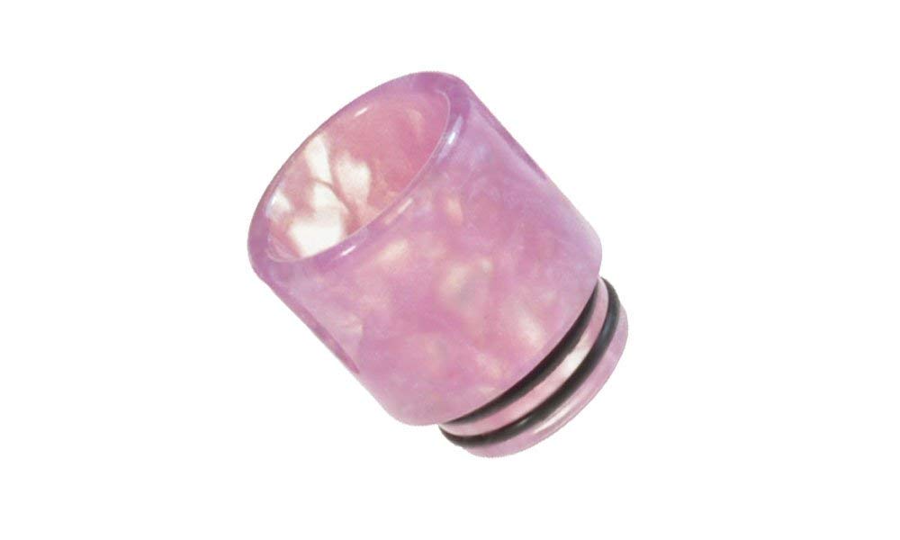 Armerah Abstract 810 Drip Tip eCig Mouthpiece Short/Wide Epoxy Resin Single Pink