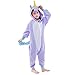 Newcosplay Children Unisex Pajamas Kids Animal Costume Cosplay Sleeping Wear (125, Purple Flying Horse)