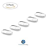 Webcam Cover - Silver Metal 5 Pack - NEW STRONGER ADHESIVE - iPhone Android Laptops Macbooks PCs Tablets Smartphones – Swiss Made Quality - Covers Your Camera for Privacy Security Against Cam Hacks