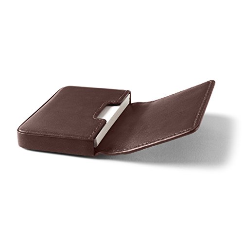 Business Card Case - German Leather - Mahogany (brown)