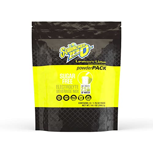 Sqwincher Zero Power Pack | Lemon-Lime Flavored | Sugar Free | Low Calorie | Low Sodium | Electrolyte Replenishment Hydration Drink Mix | Just Add to 2.5 Galons of Water | 1.76 oz (Pack of 32)