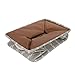 HOKEMP Large Foldable Storage Bins [3-Pack] - 15 x 10 x 9 inch Fabric Storage Baskets Collapsible Organizer with Carry Handles for Nursery, Home Closet, Toys, Towels, Laundry - Brown Lattice