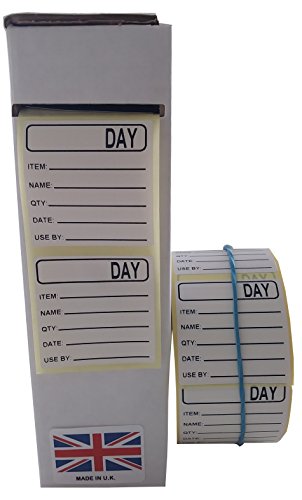 Prepared Food Labels,Food Hygiene Labels 1000 On A Roll 36 mm x 36 mm