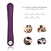 EMISH Wireless Electric Wand Massager Rechargeable Handheld Personal Vibrator Magic Cordless Therapy Silicone Waterproof 10 Modes Vibrator Wand Massager for Muscle Aches & Sports Recovery (Purple)