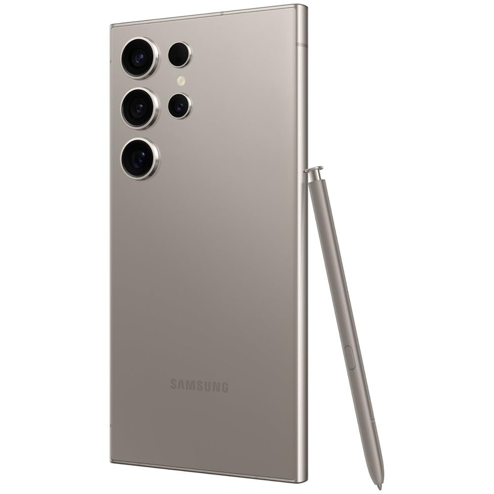 Samsung Galaxy S24 Ultra Cell Phone, 512GB AI Smartphone, Unlocked Android, 200MP, 100x Zoom Cameras, Fast Processor, Long Battery Life, Edge-to-Edge Display, S Pen, US Version, 2024, Titanium Gray