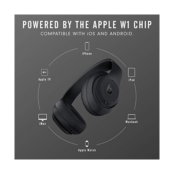 Beats-Studio3-Wireless-Noise-Cancelling-Over-Ear-Headphones-Apple-W1-Headphone-Chip-Class-1-Bluetooth-Active-Noise-Cancelling-22-Hours-Of-Listening-Time-Matte-Black Beats Studio3 Wireless Noise Cancelling Over-Ear Headphones - Apple W1 Headphone Chip, Class 1 Bluetooth, Active Noise…