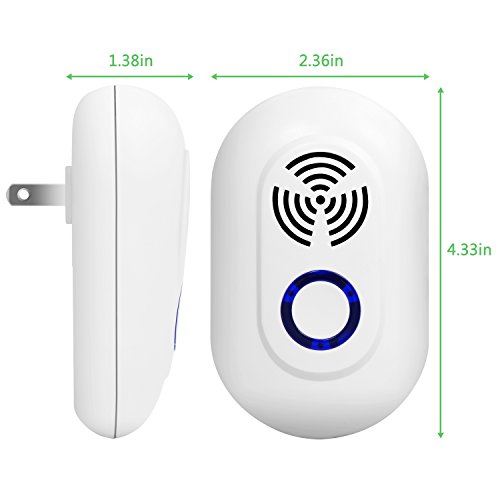 Benewell Pest Control Ultrasonic Repeller Set of 2, Eco-friendly Plug in Indoor Repellent for Mosquitoes, Mice, Ants, Rats, Roaches, Spiders, Bugs, Flies, Rodents - Human & Pet Safe Pest Warrior