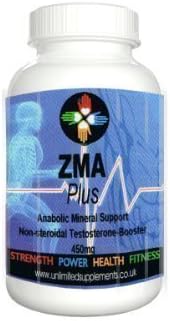 ZMA PLUS 1000mg x 180 vegan capsules of pure Product - Advanced Anabolic Mineral Support. Non Steroid, Magnesium Asparatate, Zinc, Vitamin B6. 100% clinically proven to increase Testosterone levels and strength for individuals involved in any intense weight and or exercise, bodybuilding training programs. 100% Pure ingredients. Suitable for vegans.