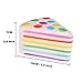 Bestkiy 3pcs Jumbo Squishies Set Popcorn Ice Cream Scented Rainbow Triangle Cake Slow Rising Squeeze Hand Pillow Toy for Collection Gift