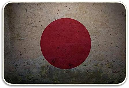 Custom Decorative Doormats Flag of Japan Doormat 16x24 Inch Non-Slip Flannel Front Door Mats Washable Entrance Rug for Inside Outside Patio Living Room