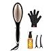 Anjou Hair Straightener Brush with Moroccan Oil Hair Treatment and Anion Hair Care (Adjustable Temperature Setting, Max 446℉ for All Hair Types, Auto Lock/Shutoff)