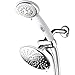 HotelSpa 30-Setting Ultra-Luxury 3 Way Rainfall Shower-Head/Handheld Shower Combo with Patented ON/OFF Pause Switch (Dual White/Chrome Finish)