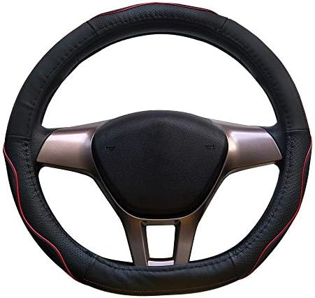 Car Steering Wheel Cover Genuine Leather Self Grip Cover Automotive Accessories Vehicle Black for W211 Gla Cla Glc Glk ml