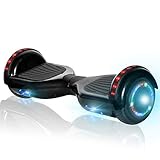 NHT Hoverboard Electric Self Balancing Scooter Hover Board with Build in Hover Board LED Running Lights Safety Certified (Black)