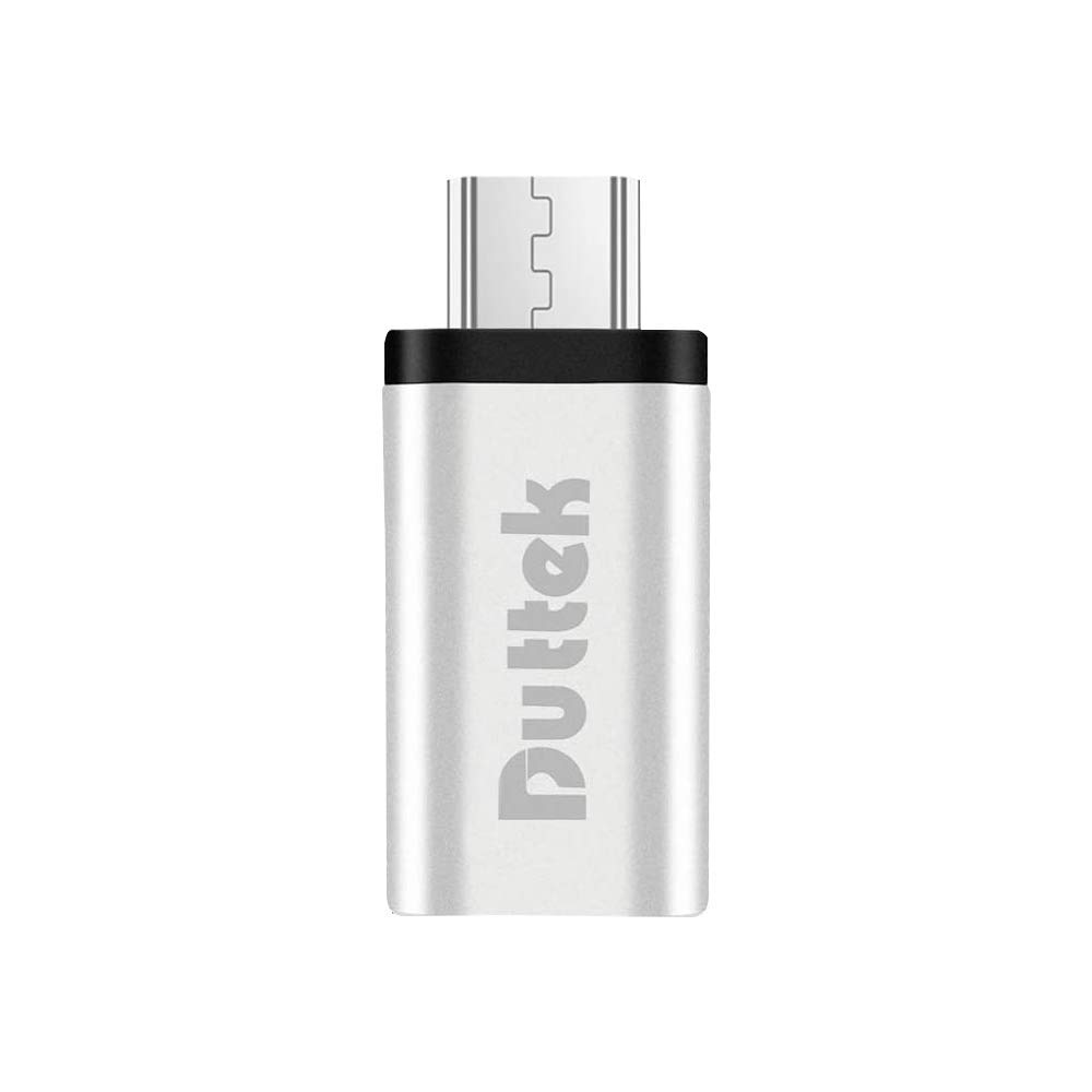 Duttek USB3.1 Type C OTG Adapter, USB C Female to Micro USB Male OTG (On the Go) Converter Data Sync Adapter for S7,S7 Edge, LG G4, Nexus 6 (Silver-OTG)