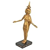 Design Toscano Serqet Scorpion Goddess of the Egyptian Realm Figurine Statue, 8 Inch, Polyresin, Black and Gold