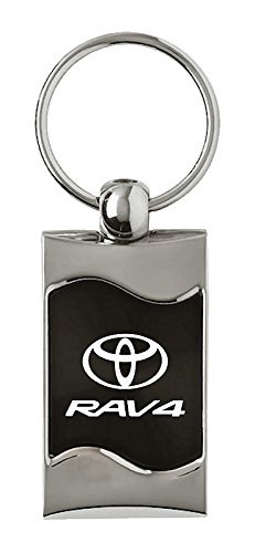 Toyota Rav4 Rectangular Black Car Key Chain Ring Fob