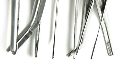 RepTech Low Cost Stainless Steel tweezer, (Angled, 45 cm)