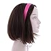 Hot Pink 1 Inch Wide Leather Like Headband Solid Hair band for Women and Girls
