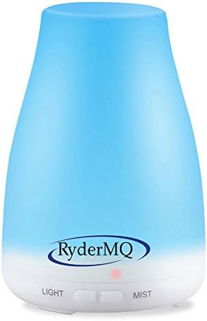 RyderMQ Essential Oil Diffuser Portable 100ml Ultrasonic aromatherapy, Waterless Auto Shut-off 7 Color LED Lights Changing, Bedroom Accessories Yoga Office Spa Baby