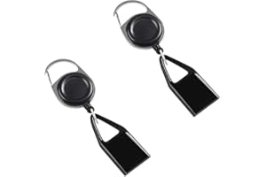 WENTOENAPP 2 Pcs Black Retractable Lighter Belt, Pants Clip Anti Lost Cover, Hiking Climbing Anti Lost Retractable Keychain Belt, Leash, Outdoor Supplies, Lighter Pouches