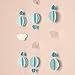 Cieovo Pastel Cloud Hot Air Balloon Garland Up Up and Away Photo Prop Perfect for Themed Birthdays, Baby Showers, Weddings Decor 110 Inch/2.8M Each, Pack of 2, Each String 36 Pieces of Paper (Blue)