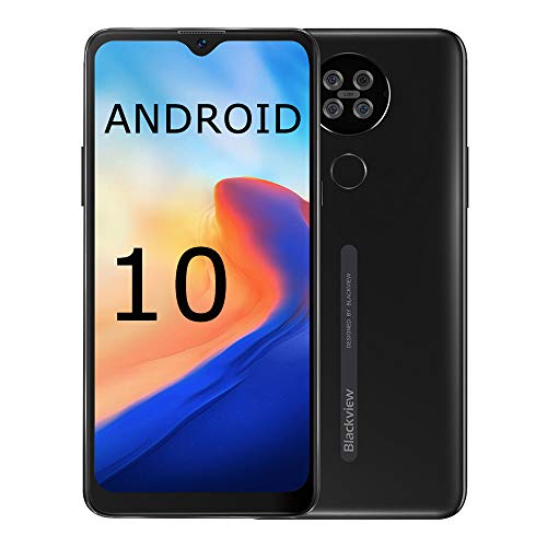 Blackview A80, Android 10, HD+ 6.2 inch, 2GB+16GB+128GB Expandable, 4G Unlocked Smartphones, 13MP Quad Camera, Fingerprint, Face Unlock, WiFi Calling, Unlocked for at&t, Unlocked for tmobile (Black)